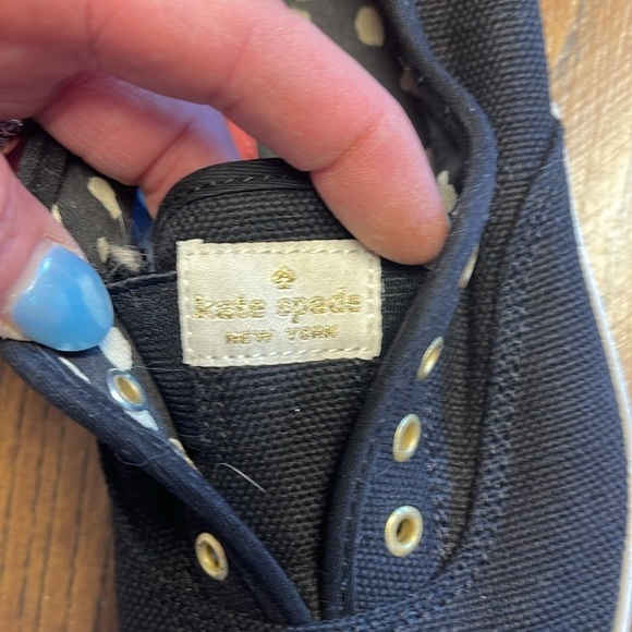 Keds for Kate Spade black and white Keds with silver grommets. Size 6.5 - Picture 9 of 12